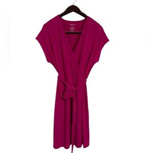 Nine West Hot Pink Wrap Dress Size Large